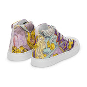 Peace-Love Cartoon Men’s high top canvas shoes