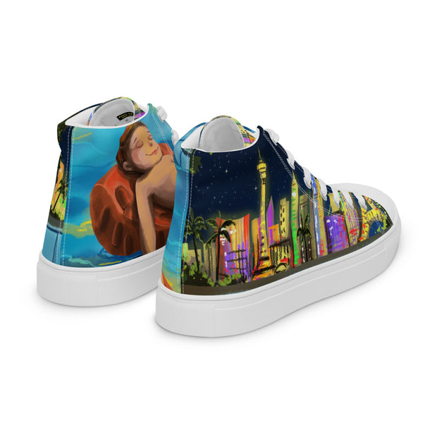 Las Vegas Men’s high top canvas shoes