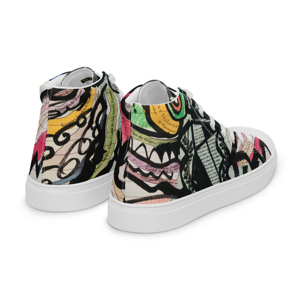 A Peace-Love Men’s high top canvas shoes