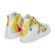 A printed Men’s high top canvas shoes