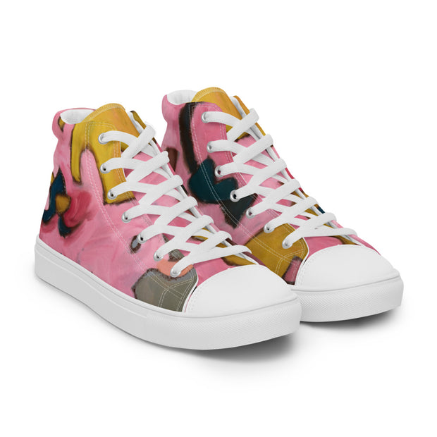 Pleace-Love Art Lover Men’s high top canvas shoes