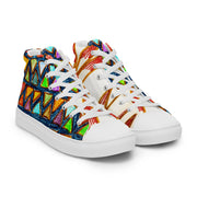 Walk With Peace-Love Men’s high top canvas shoes