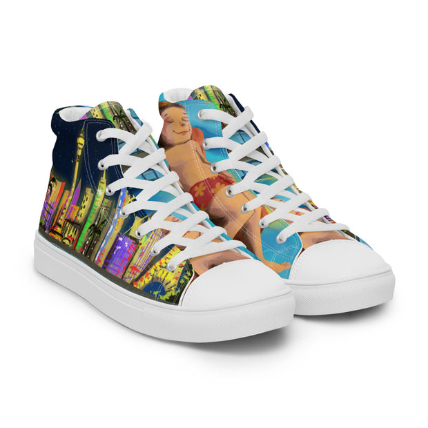 Las Vegas Men’s high top canvas shoes