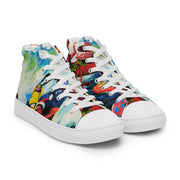 Sea Surf Art Men’s high top canvas shoes