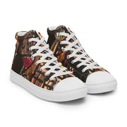 A Art Printed Men’s high top canvas shoes