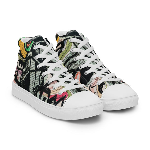 A Peace-Love Men’s high top canvas shoes