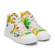 A printed Men’s high top canvas shoes