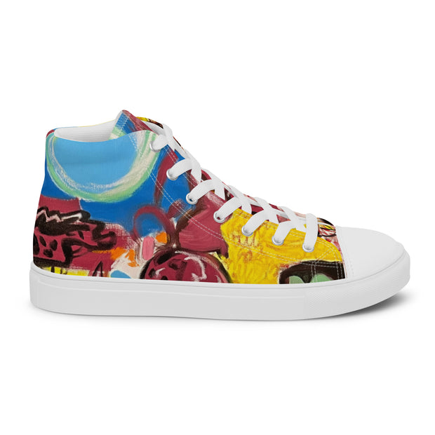 New Art printed Men’s high top canvas shoes