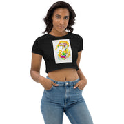 Abstract Art Organic Crop Top for Women