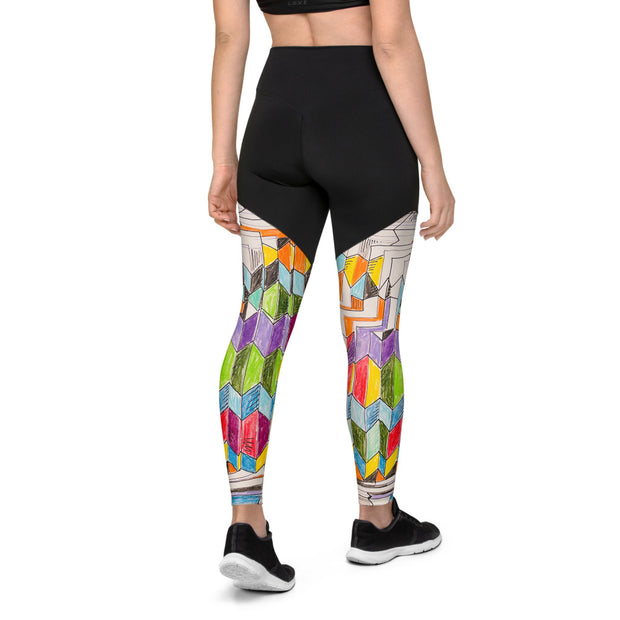 Abstract Art women Sports Leggings