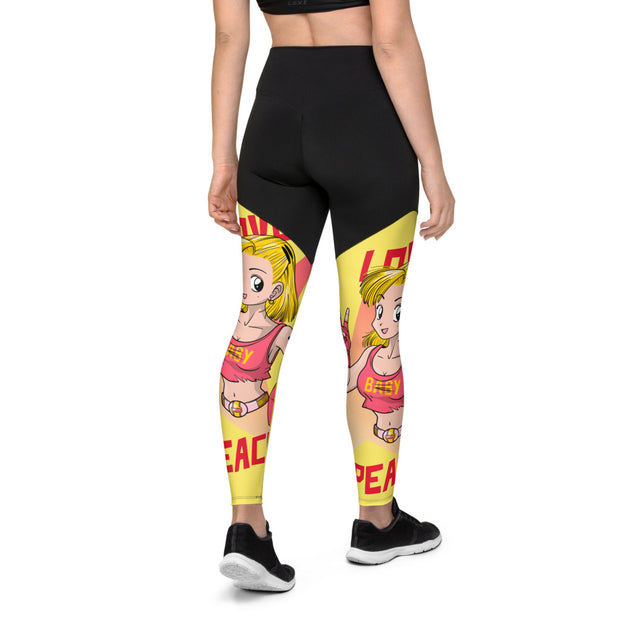 Peace-Love Girl Sports Leggings