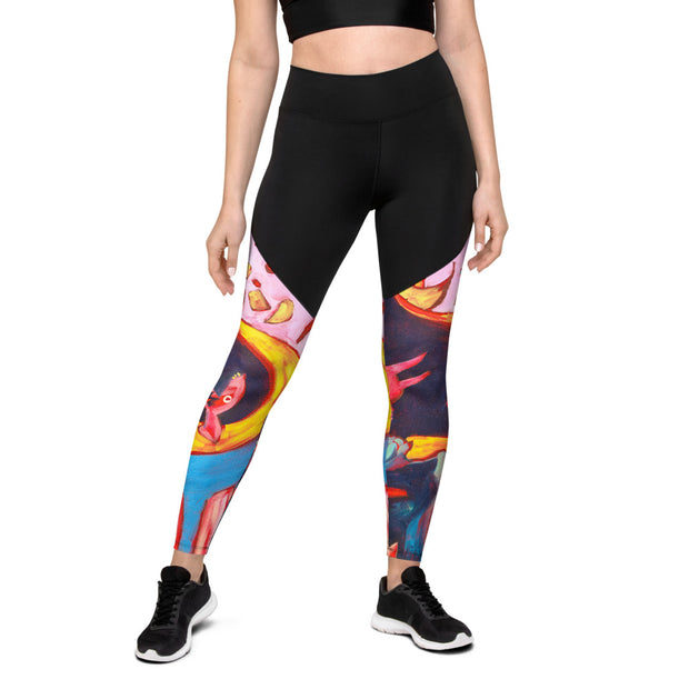 Abstract Art women Sports Leggings