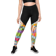 Abstract Art women Sports Leggings