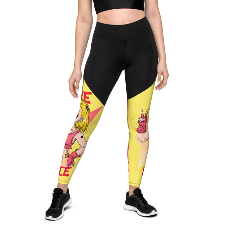 Peace-Love Girl Sports Leggings