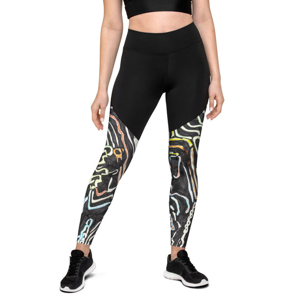 Abstract Art women Sports Leggings