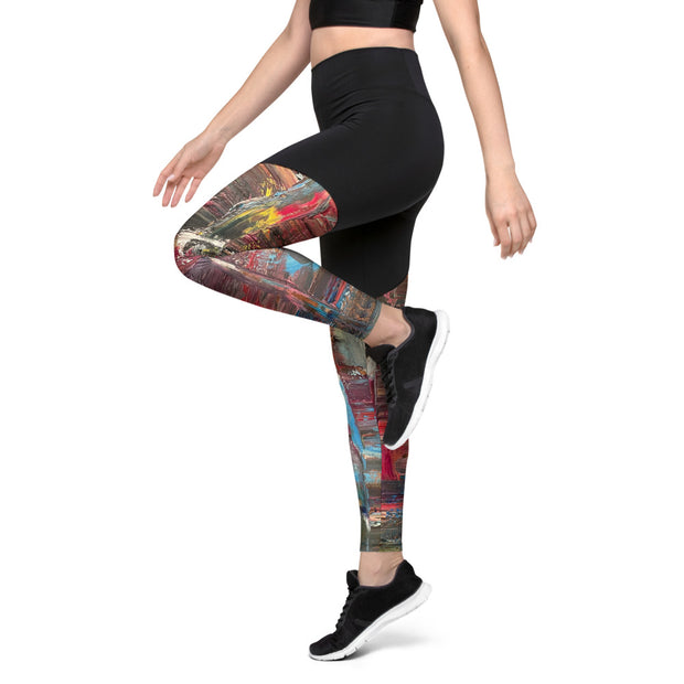 Abstract Art women Sports Leggings