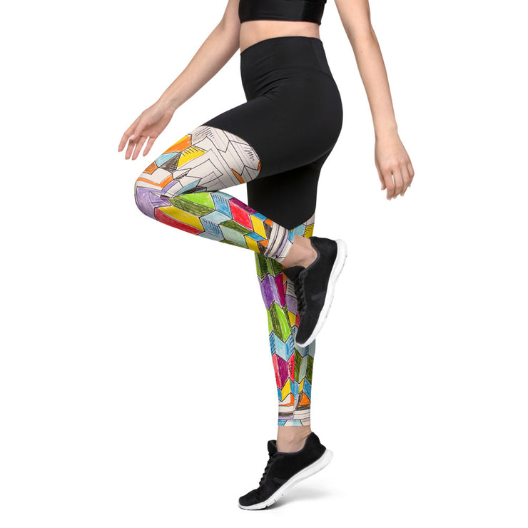 Abstract Art women Sports Leggings