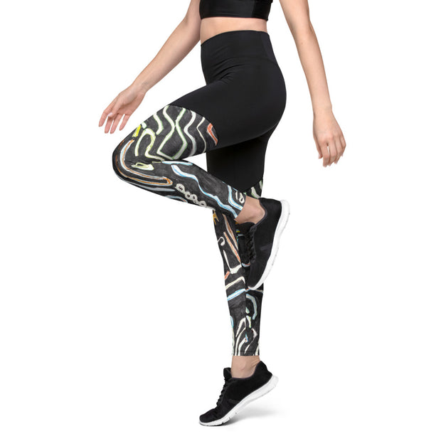 Abstract Art women Sports Leggings