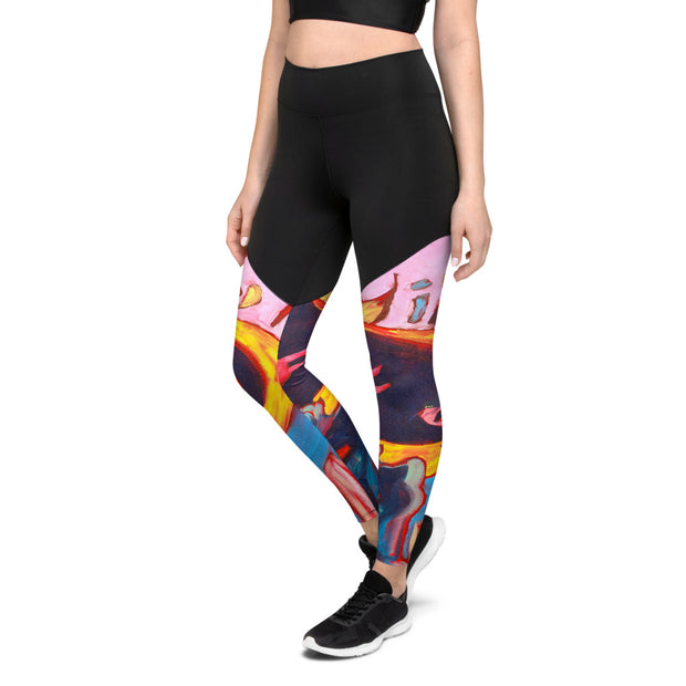 Abstract Art women Sports Leggings