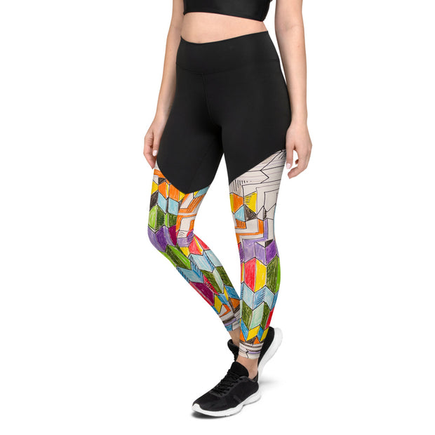 Abstract Art women Sports Leggings