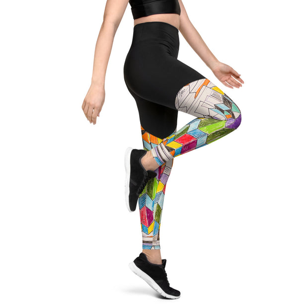 Abstract Art women Sports Leggings