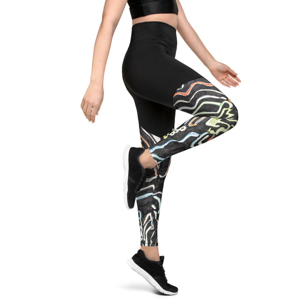 Abstract Art women Sports Leggings