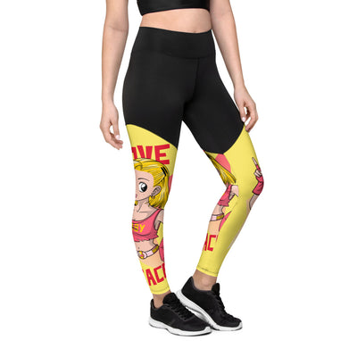 Peace-Love Girl Sports Leggings