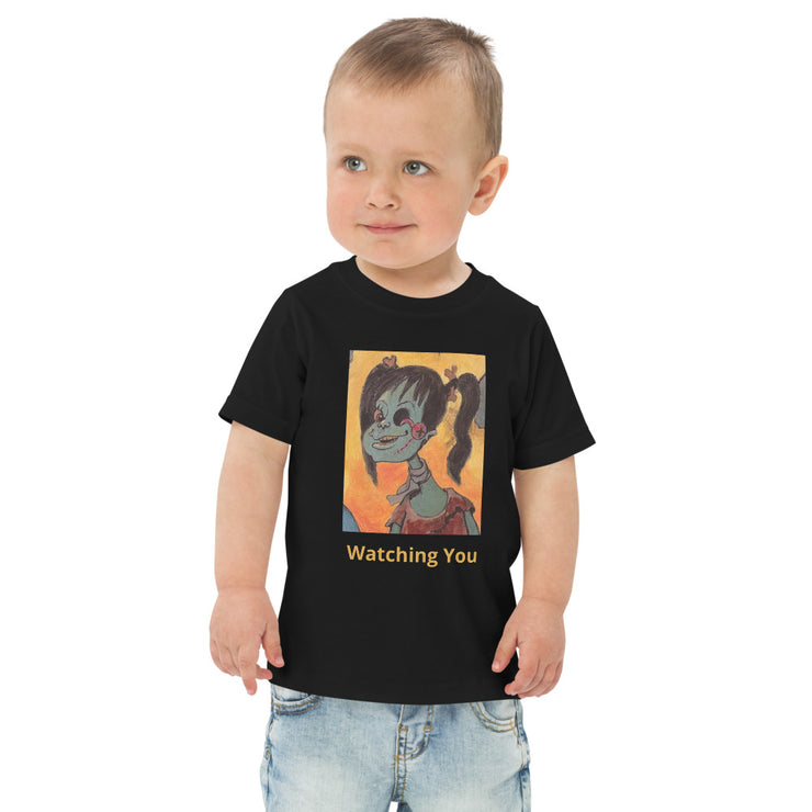 Zombie Watching You Toddler jersey t-shirt