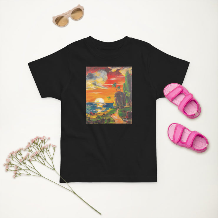 Sunset Art Toddler jersey t-shirt