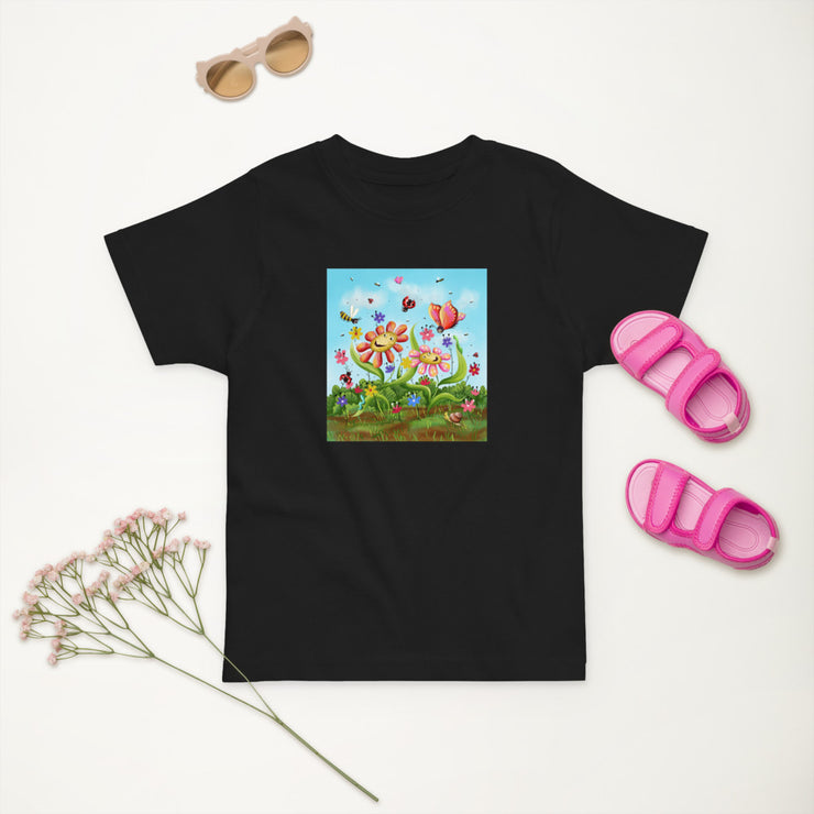 Flower Art Toddler jersey t-shirt