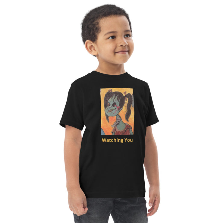 Zombie Watching You Toddler jersey t-shirt