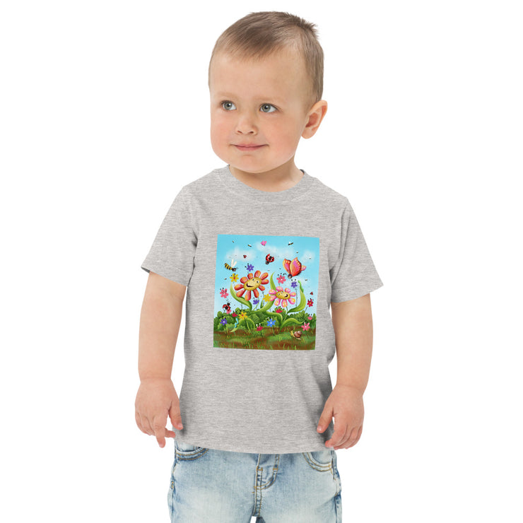 Flower Art Toddler jersey t-shirt