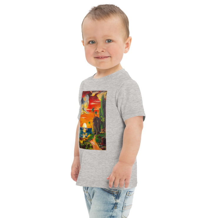 Sunset Art Toddler jersey t-shirt