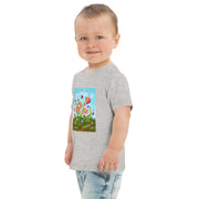 Flower Art Toddler jersey t-shirt