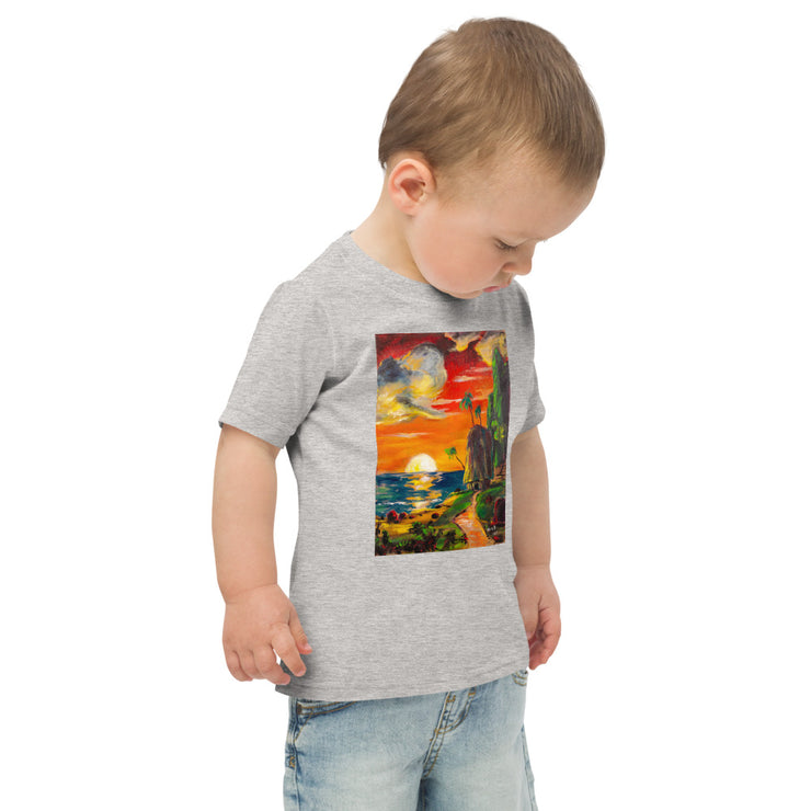 Sunset Art Toddler jersey t-shirt