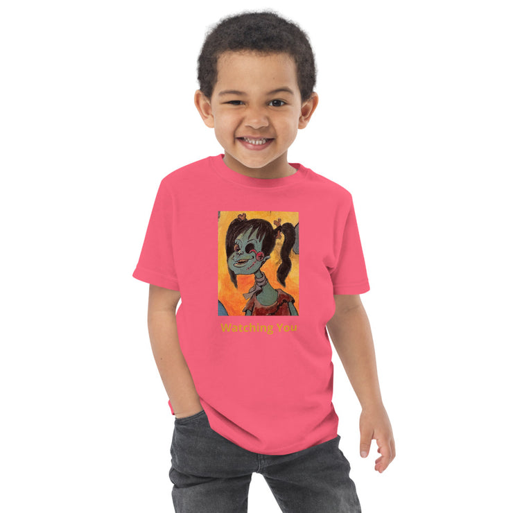 Zombie Watching You Toddler jersey t-shirt