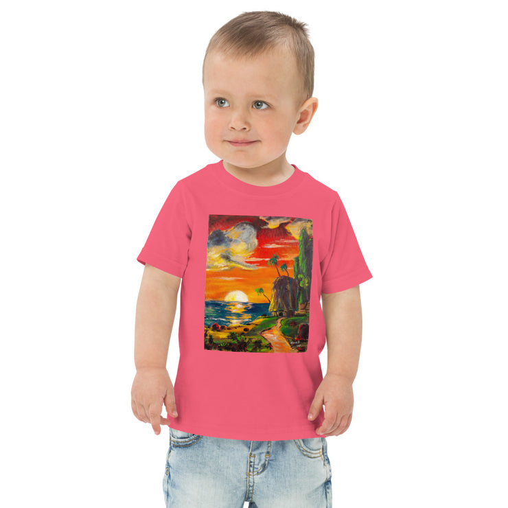 Sunset Art Toddler jersey t-shirt