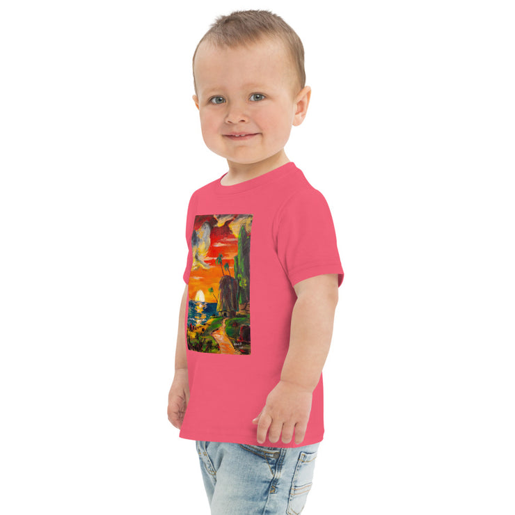 Sunset Art Toddler jersey t-shirt