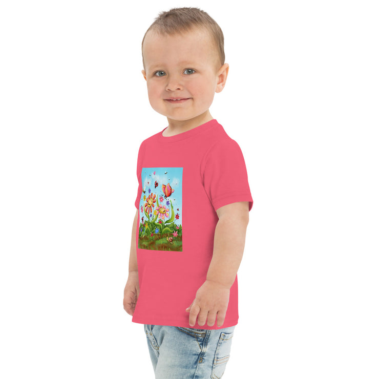 Flower Art Toddler jersey t-shirt