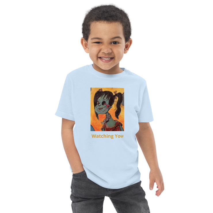 Zombie Watching You Toddler jersey t-shirt