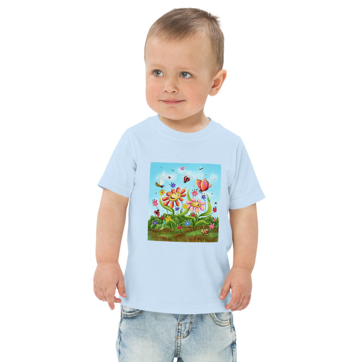 Flower Art Toddler jersey t-shirt