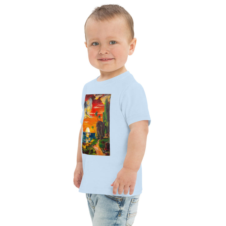 Sunset Art Toddler jersey t-shirt