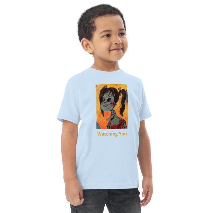 Zombie Watching You Toddler jersey t-shirt