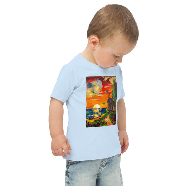 Sunset Art Toddler jersey t-shirt