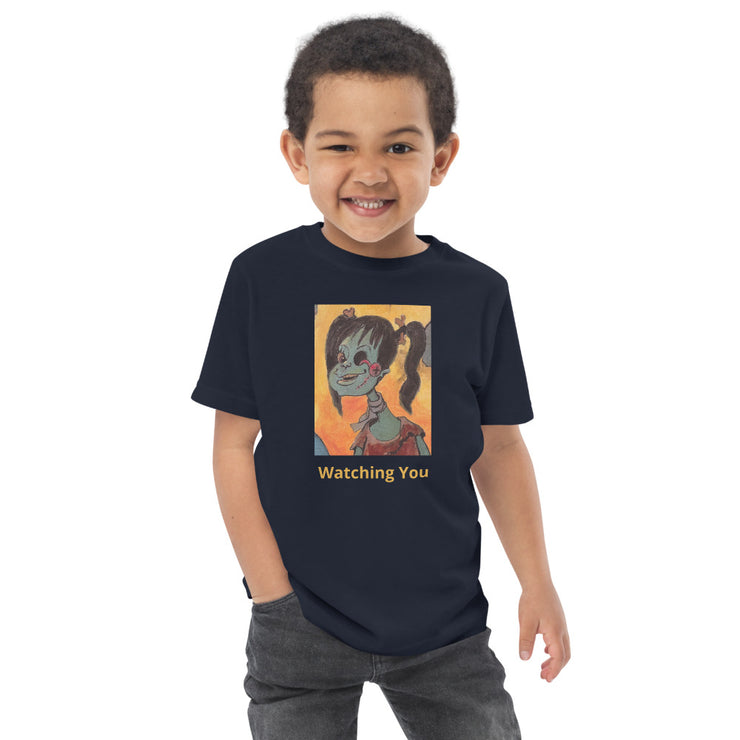 Zombie Watching You Toddler jersey t-shirt