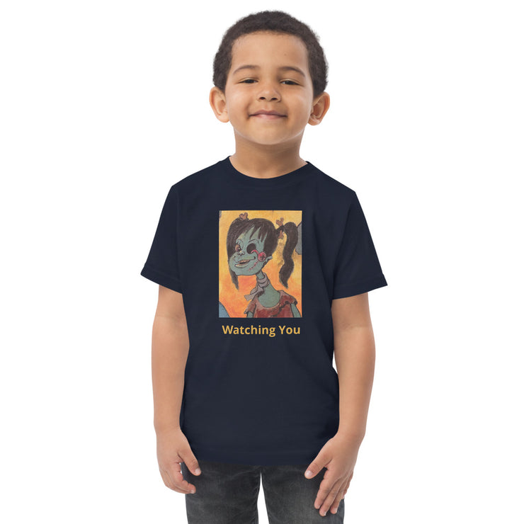 Zombie Watching You Toddler jersey t-shirt