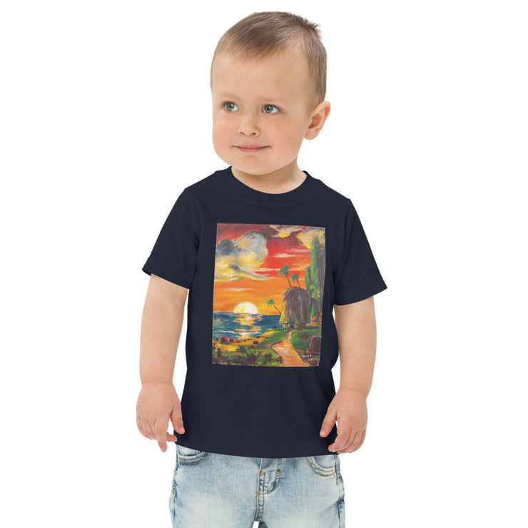 Sunset Art Toddler jersey t-shirt