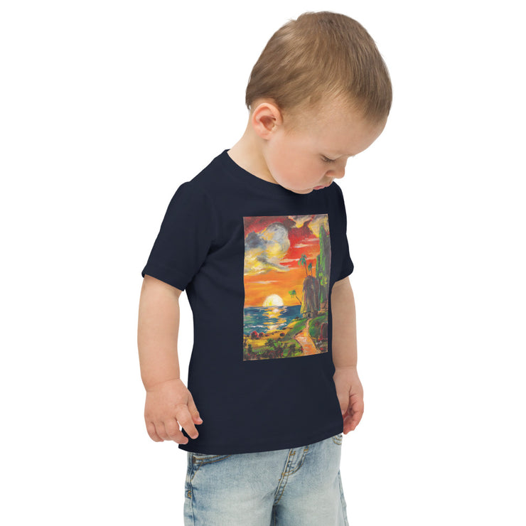 Sunset Art Toddler jersey t-shirt