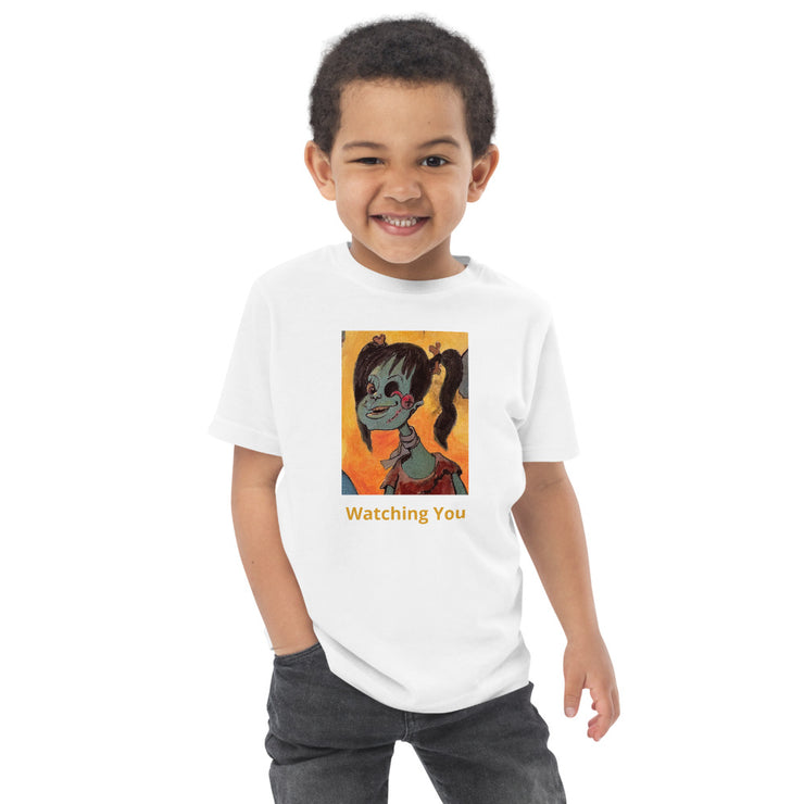 Zombie Watching You Toddler jersey t-shirt