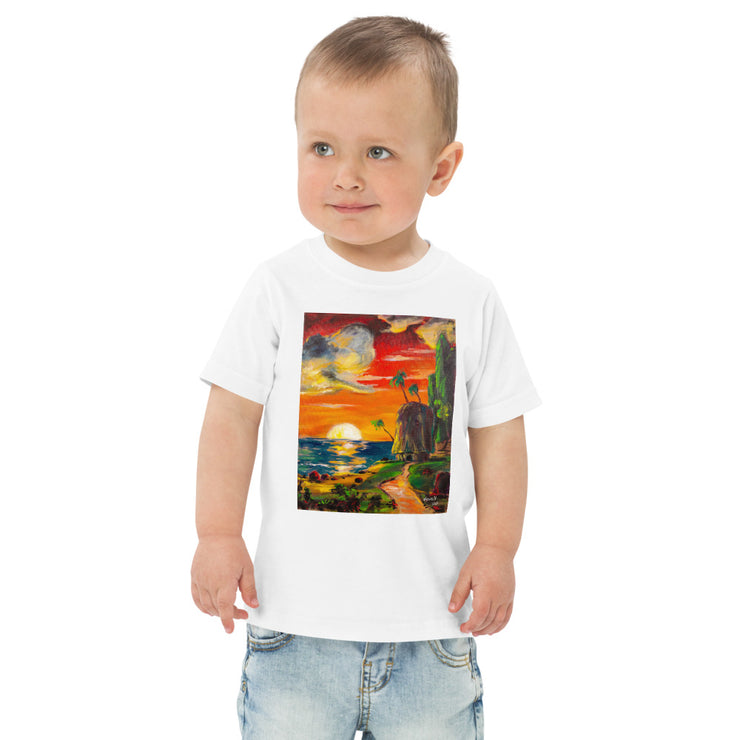 Sunset Art Toddler jersey t-shirt